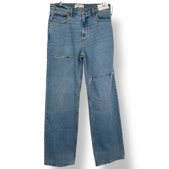 Abercrombie & Fitch Denim - NWT Abercrombie & Fitch The 90s Relaxed High Rise Jeans Light Wash 8 Long Tall